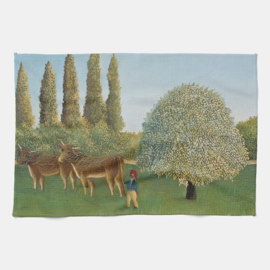 Weiland (De Weide), Henri Rousseau, 1910 Theedoek (Horizontaal)