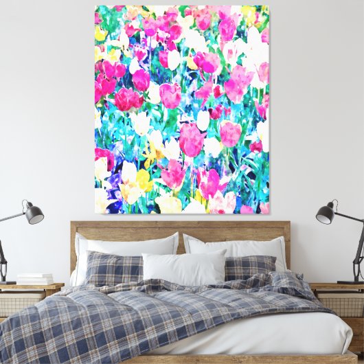 Weiland in bloei canvas afdruk (Insitu (Slaapkamer))