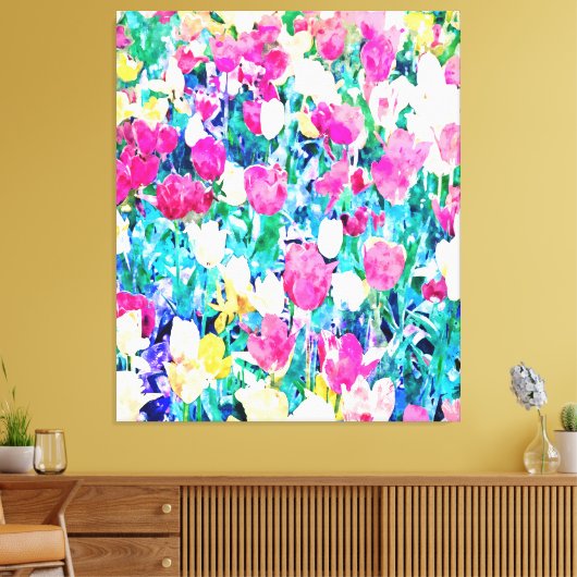 Weiland in bloei canvas afdruk (Insitu (Woonkamer))