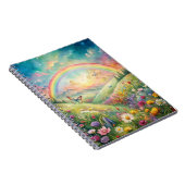Weiland met bloemen en vlinders en een regenboog notitieboek (Rechterzijde)