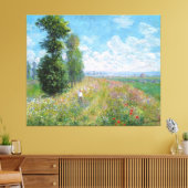 Weiland met populieren, door Claude Monet Canvas Afdruk (Insitu (Woonkamer))