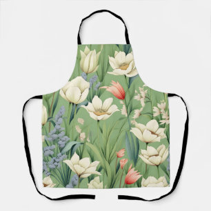 Weiland met tulpen en wilde bloemen schort