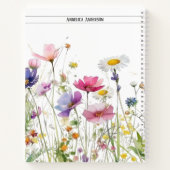 Weiland met Waterverf wilde bloemen schoon wit Notitieboek (Achterkant)