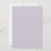 Weiland Stof Mauve Bloemblad Bruiloft Kaart (Achterkant)