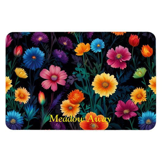 Weiland van levendige bloemen magneet (Horizontaal)