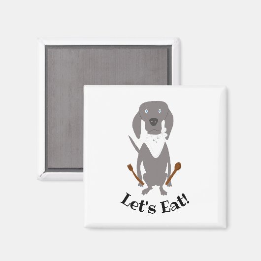 Weim Chef Weimaraner Gray Ghost Dog Cook Magneet (Voorkant / Achterkant)