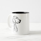 Weim Lines Tweekleurige Koffiemok (Voorkant links)