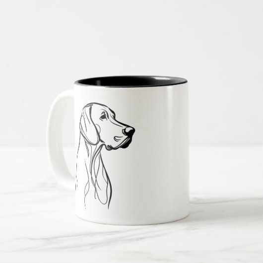 Weim Lines Tweekleurige Koffiemok (Voorkant links)