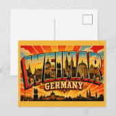 Weimar Duitsland Goethe Schiller Monument Briefkaart (Voorkant / Achterkant)
