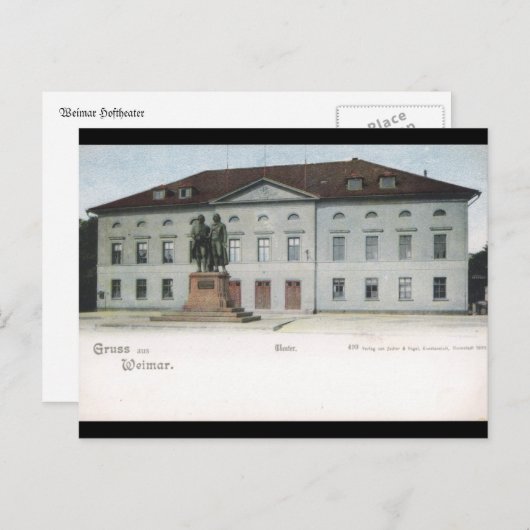 Weimar Hoftheater Briefkaart (Voorkant / Achterkant)