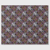 WEIMARANA MARDI GRAS CADEAUPAPIER (Vlak)