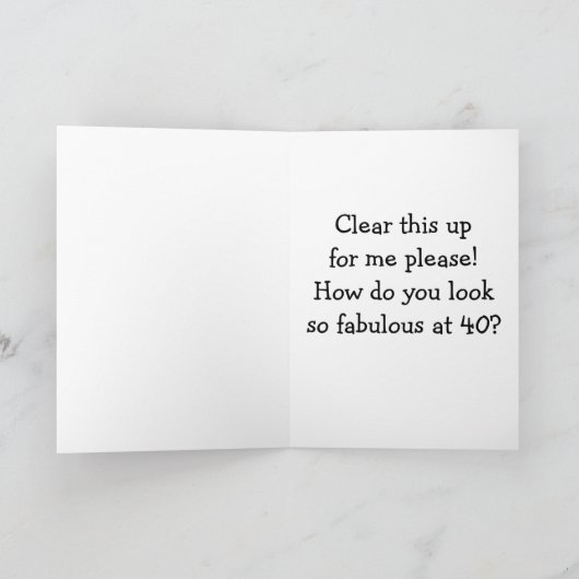 WEIMARANAR IS VERBAASD DAT JE "40" / FABULOUS BENT KAART (Binnen)