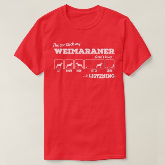 Weimaraner 3 t-shirt (Design voorkant)