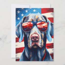 Weimaraner 4 juli Onafhankelijkheidsdag Feestdagenkaart