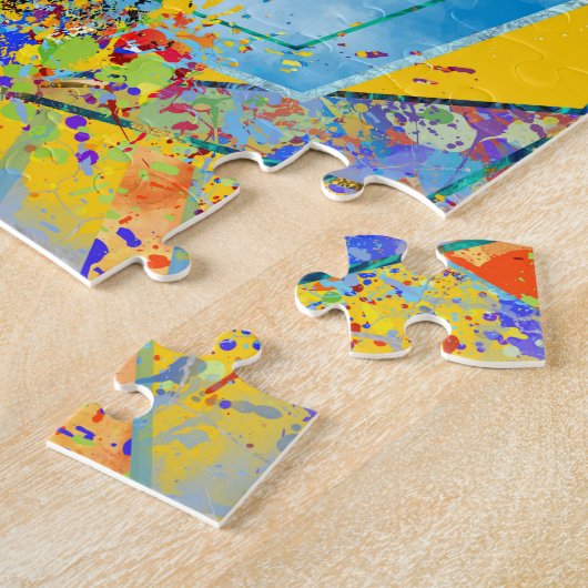 Weimaraner Abstracte gemengde media Legpuzzel (Zijkant)