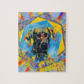 Weimaraner Abstracte gemengde media Legpuzzel (Verticaal)