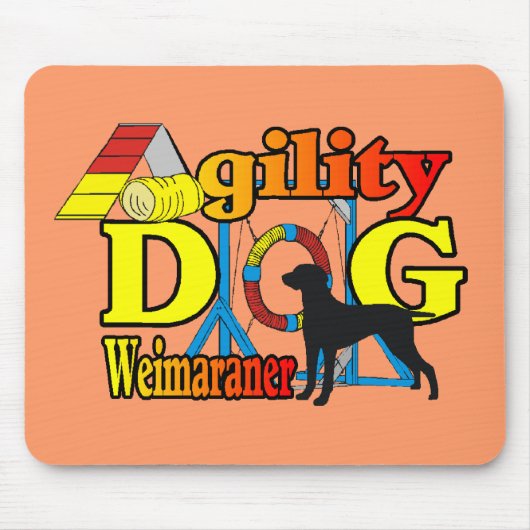 Weimaraner Agility-shirts Geschenken Muismat (Voorkant)