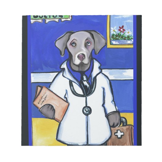 WEIMARANER ARTSEN NOTITIEBLOK (Voorkant)