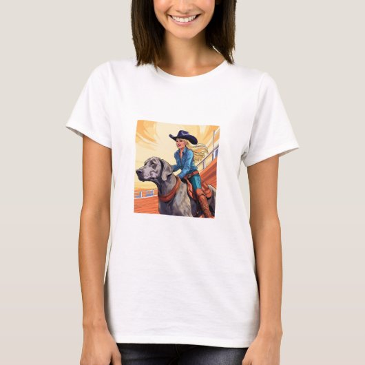 Weimaraner Barrel Racing T-shirt (Voorkant)