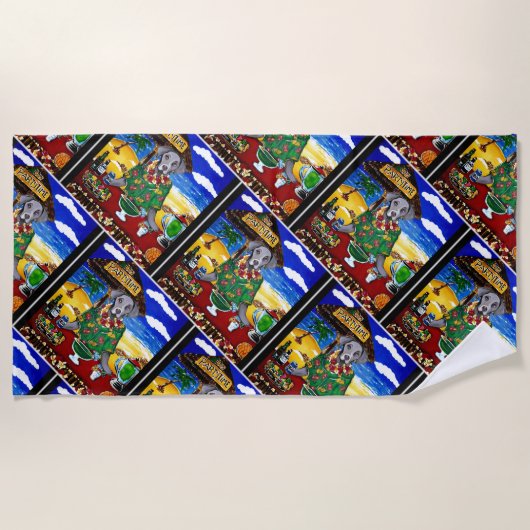 Weimaraner Bartender Strandlaken (Voorkant)