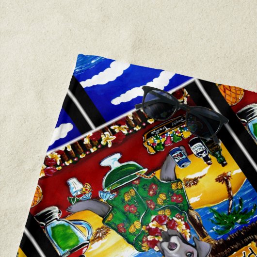 Weimaraner Bartender Strandlaken (In situ)