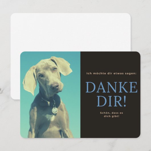 Weimaraner Bedankkaart (Voorkant / Achterkant)