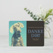 Weimaraner Bedankkaart (Staand voorkant)