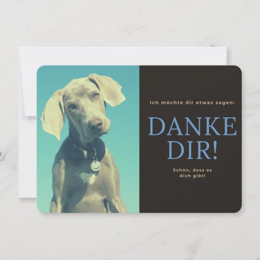 Weimaraner Bedankkaart (Voorkant)