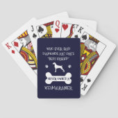 Weimaraner beste vriend pokerkaarten (Achterkant)
