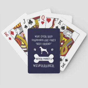 Weimaraner beste vriend pokerkaarten