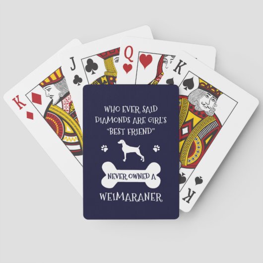 Weimaraner beste vriend pokerkaarten (Achterkant)