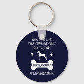 Weimaraner beste vriend sleutelhanger (Voorkant)