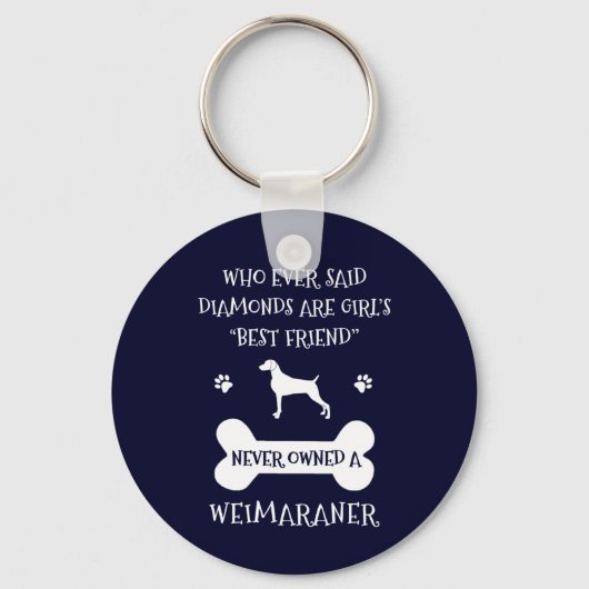 Weimaraner beste vriend sleutelhanger (Voorkant)