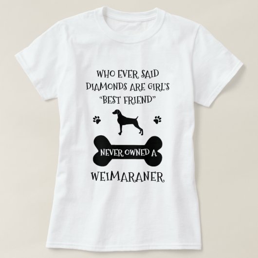 Weimaraner beste vriend t-shirt (Design voorkant)