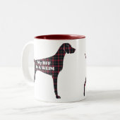 Weimaraner BFF Tweekleurige Koffiemok (Voorkant links)