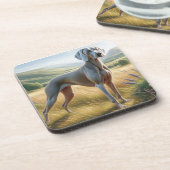 Weimaraner Bier Onderzetter (Linkerzijde)