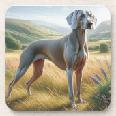 Weimaraner Bier Onderzetter (Voorkant)