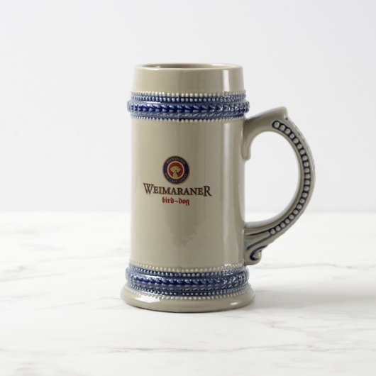 Weimaraner Bird-Dog Paulaner Logo Beer Stein Bierpul (Rechts)