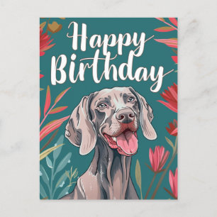 Weimaraner Birthday Briefkaart