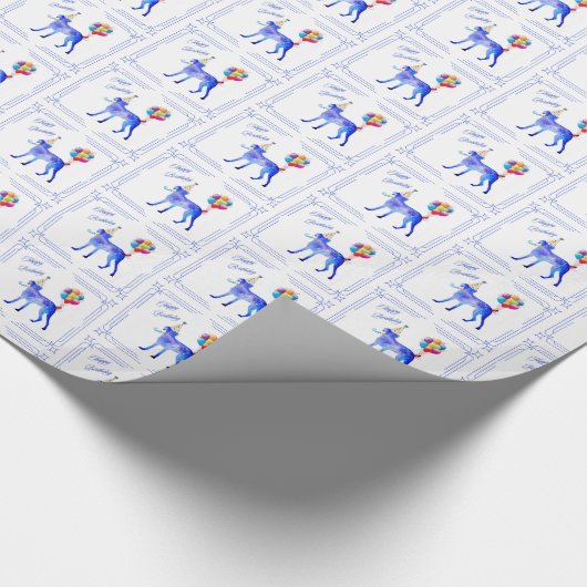 Weimaraner Birthday Cadeaupapier (Hoek)