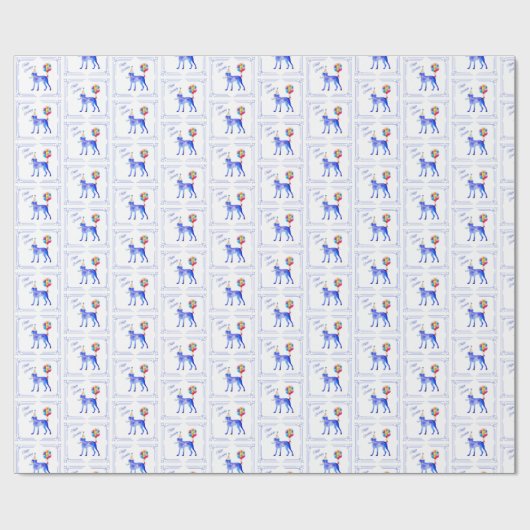 Weimaraner Birthday Cadeaupapier (Vlak)