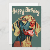 Weimaraner Birthday Feestdagenkaart (Voorkant / Achterkant)