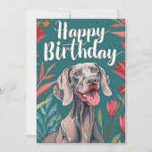 Weimaraner Birthday Feestdagenkaart (Voorkant)
