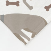 Weimaraner Bones and Paws Fleece Blanket (Hoek)