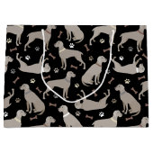 Weimaraner Botten en Paws Black Groot Cadeauzakje (Voorkant)
