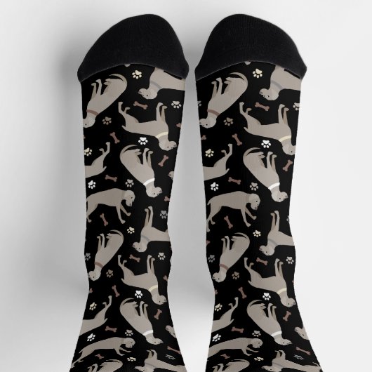 Weimaraner Botten en Paws Black Sokken (Top)