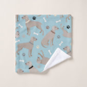 Weimaraner-Botten en Paws Blue Bad Handdoek (Wasdoekje)