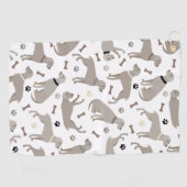 Weimaraner Botten en Paws Golf Towel Golfhanddoek (Horizontaal)