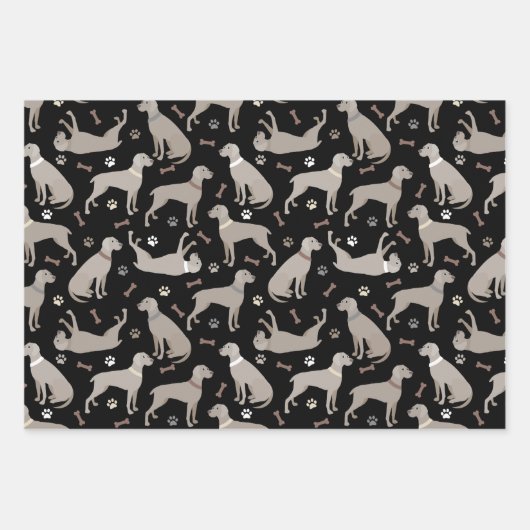 Weimaraner-Botten en -poten Inpakpapier Vel (Voorkant 2)