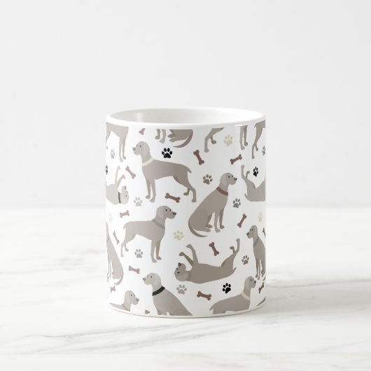 Weimaraner-Botten en poten wit Koffiemok (Center)